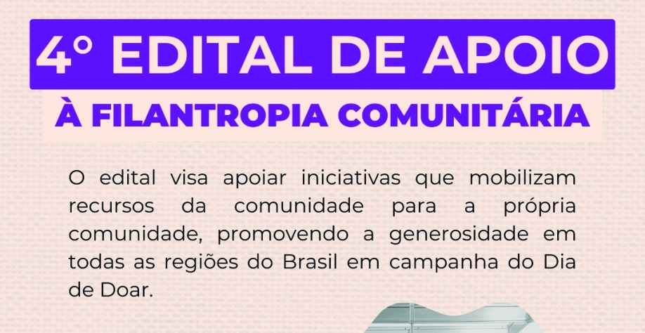 Dia de Doar abre edital para apoiar campanhas e coalizões de filantropia comunitária com R$ 40 mil